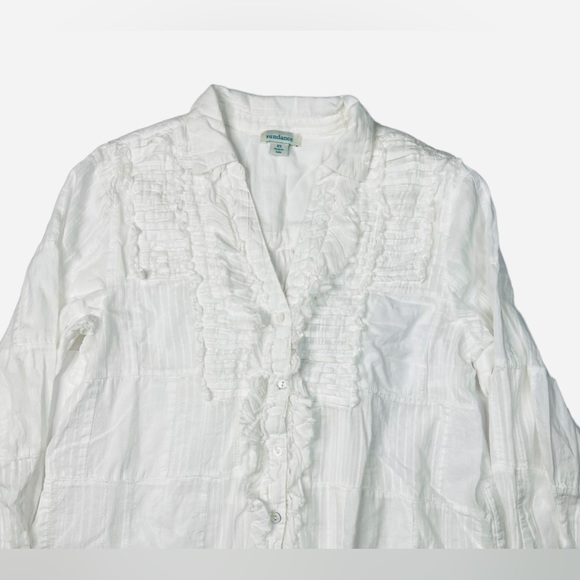 Sundance size XS collar patchwork button down shirt - Picture 10 of 12